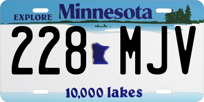 MN license plate 228MJV