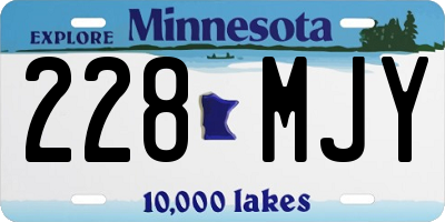 MN license plate 228MJY