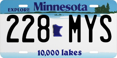 MN license plate 228MYS