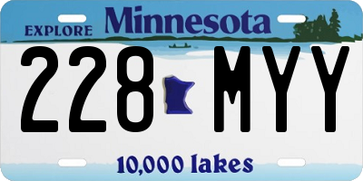 MN license plate 228MYY