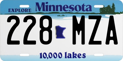 MN license plate 228MZA