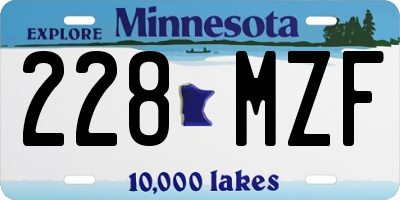 MN license plate 228MZF