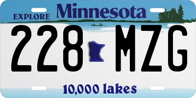 MN license plate 228MZG