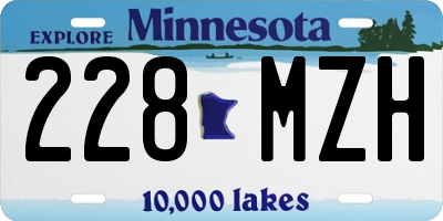 MN license plate 228MZH