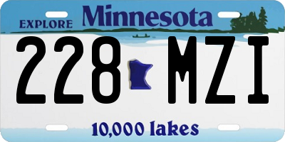 MN license plate 228MZI