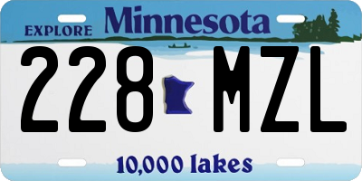 MN license plate 228MZL