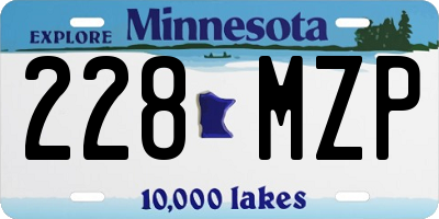 MN license plate 228MZP