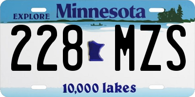 MN license plate 228MZS