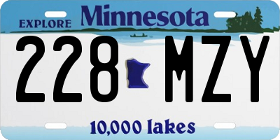 MN license plate 228MZY