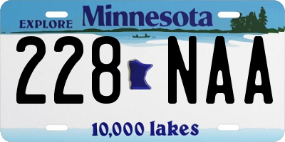 MN license plate 228NAA