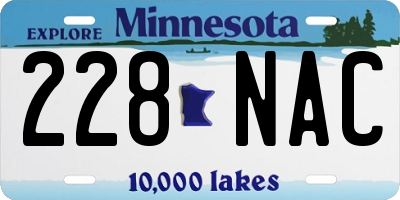 MN license plate 228NAC
