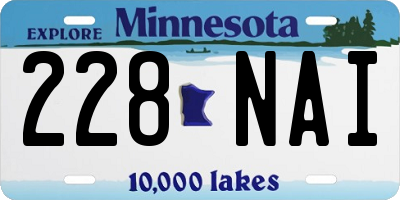 MN license plate 228NAI