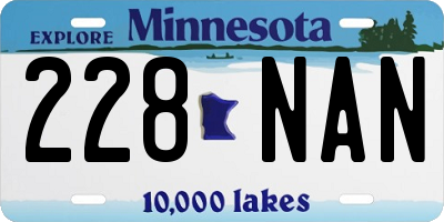 MN license plate 228NAN