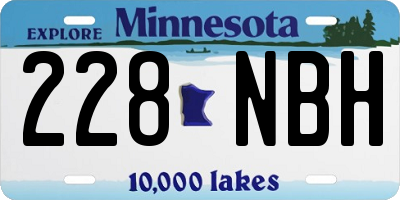 MN license plate 228NBH