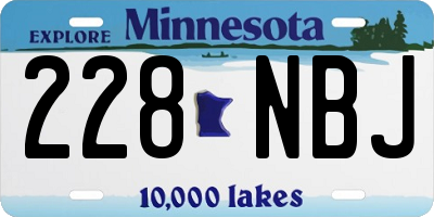 MN license plate 228NBJ