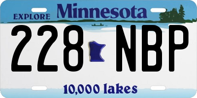 MN license plate 228NBP