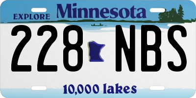 MN license plate 228NBS