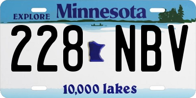 MN license plate 228NBV