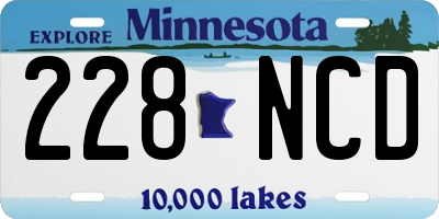 MN license plate 228NCD