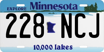 MN license plate 228NCJ