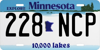 MN license plate 228NCP