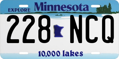 MN license plate 228NCQ