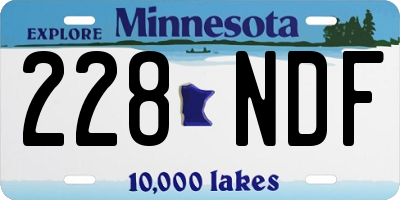MN license plate 228NDF