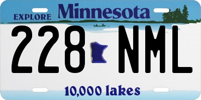 MN license plate 228NML