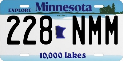 MN license plate 228NMM