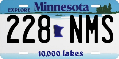 MN license plate 228NMS