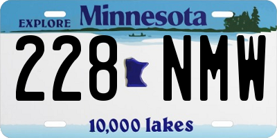 MN license plate 228NMW