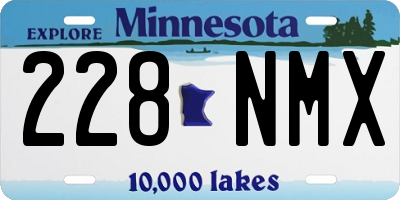 MN license plate 228NMX