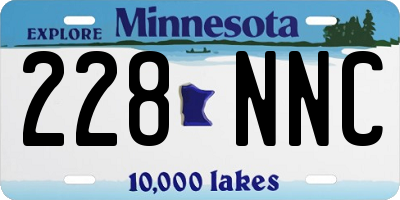 MN license plate 228NNC