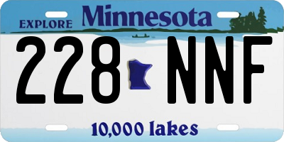MN license plate 228NNF