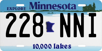 MN license plate 228NNI