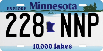 MN license plate 228NNP