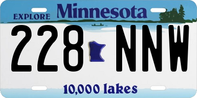 MN license plate 228NNW