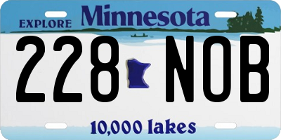MN license plate 228NOB
