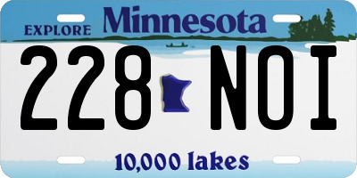 MN license plate 228NOI