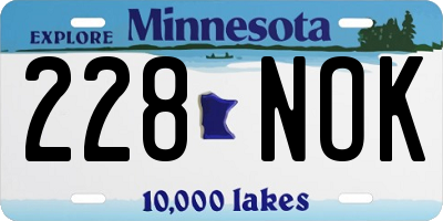 MN license plate 228NOK