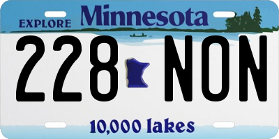 MN license plate 228NON