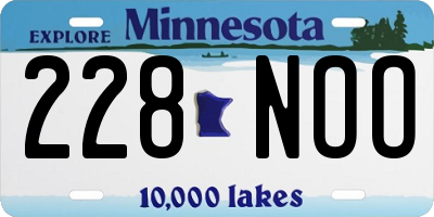 MN license plate 228NOO