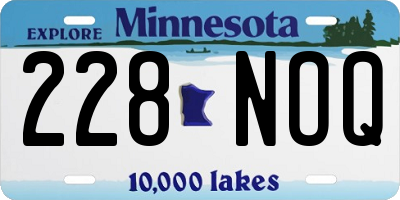 MN license plate 228NOQ