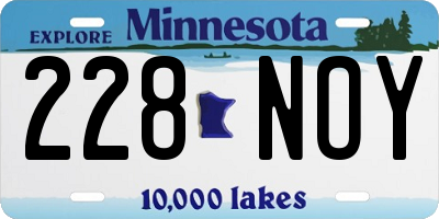 MN license plate 228NOY