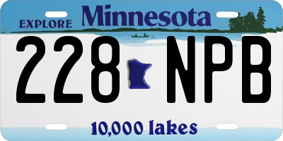 MN license plate 228NPB