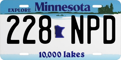 MN license plate 228NPD