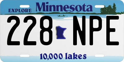 MN license plate 228NPE