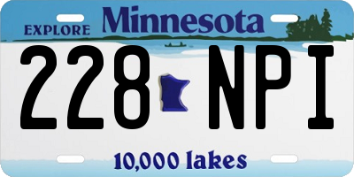 MN license plate 228NPI