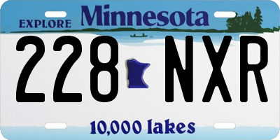 MN license plate 228NXR