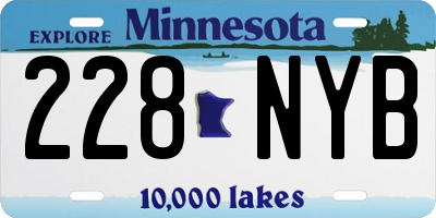 MN license plate 228NYB